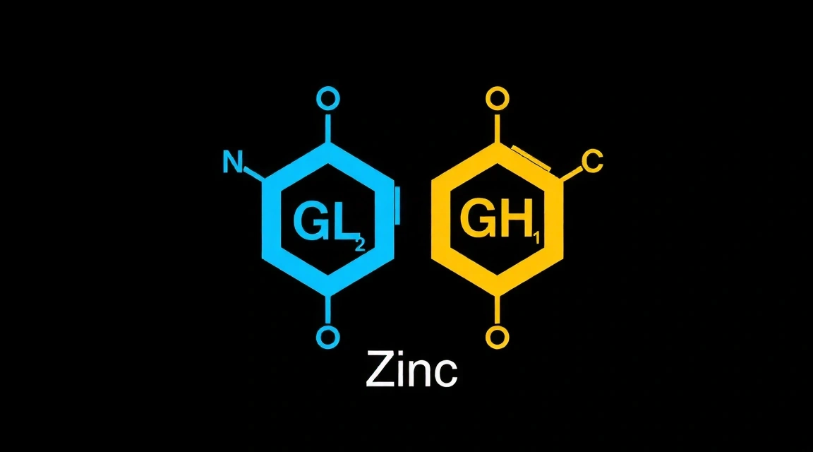 Illustrazione molecolare del gluconato di zinco